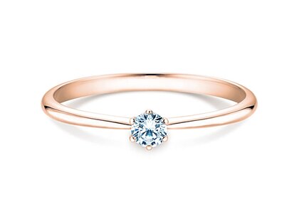 Anello di Fidanzamento Spirit in 9K oro rosa con diamante 0,15ct H/SI