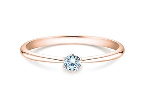 Anello di Fidanzamento Spirit in 9K oro rosa con diamante 0,15ct H/SI