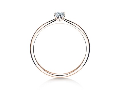 Anello di Fidanzamento Spirit in 9K oro rosa con diamante 0,15ct H/SI
