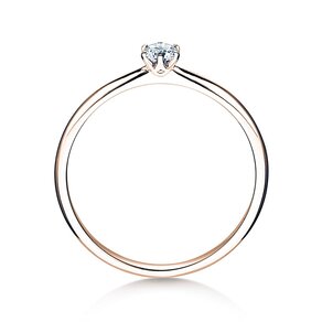 Anello di Fidanzamento Spirit in 9K oro rosa con diamante 0,15ct H/SI
