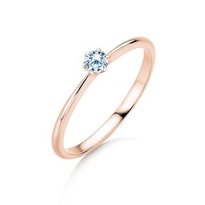 Anello di Fidanzamento Spirit in 9K oro rosa con diamante 0,15ct H/SI