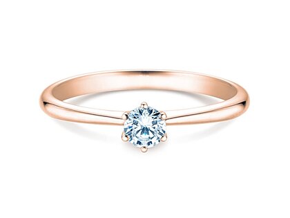 Anello di Fidanzamento Spirit in 9K oro rosa con diamante 0,25ct G/SI