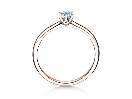 Anello di Fidanzamento Spirit in 9K oro rosa con diamante 0,25ct G/SI