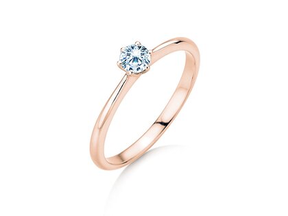 Anello di Fidanzamento Spirit in 9K oro rosa con diamante 0,25ct G/SI