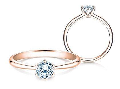 Anello di Fidanzamento Spirit in 18K oro rosa con diamante 0,40ct G/SI