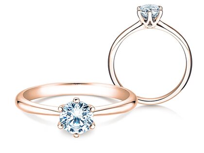 Anello di Fidanzamento Spirit in 14K oro rosa con diamante 1,00ct H/SI