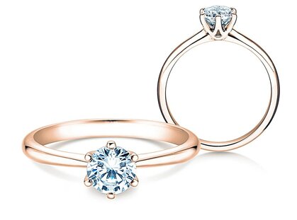 Anello di Fidanzamento Spirit in 9K oro rosa con diamante 1,00ct H/SI