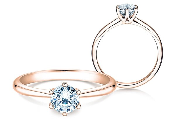 Anello di Fidanzamento Spirit in 14K oro rosa con diamante 1,00ct H/SI