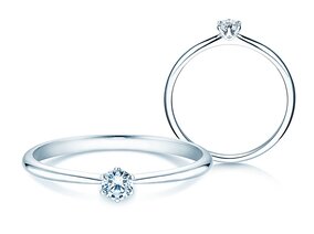 Anello di Fidanzamento Spirit in 14K oro bianco con diamante 0,15ct G/SI