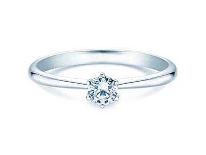 Anello di Fidanzamento Spirit in 18K oro bianco con diamante 0,25ct H/SI