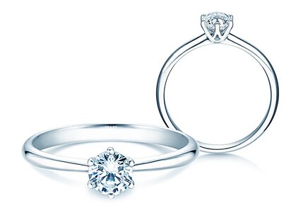 Anello di Fidanzamento Spirit in 18K oro bianco con diamante 0,40ct G/SI