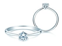 Anello di Fidanzamento Spirit in 9K oro bianco con diamante 0,60ct G/SI