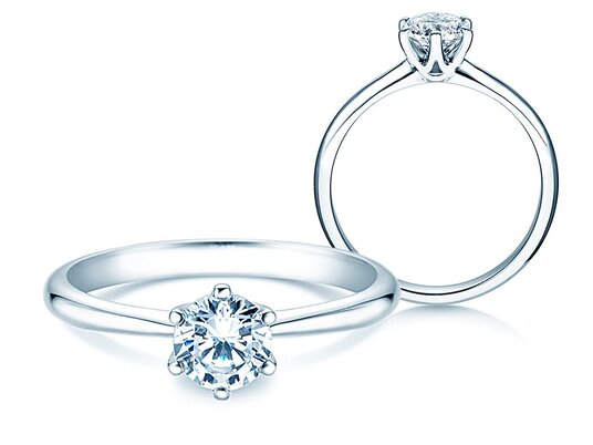 Anello di Fidanzamento Spirit in 9K oro bianco con diamante 1,00ct H/SI