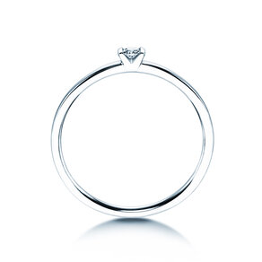 Anello di Fidanzamento Love in 14K oro bianco con diamante 0,04ct G/SI