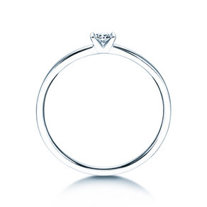 Anello di Fidanzamento Love in 14K oro bianco con diamante 0,07ct G/SI