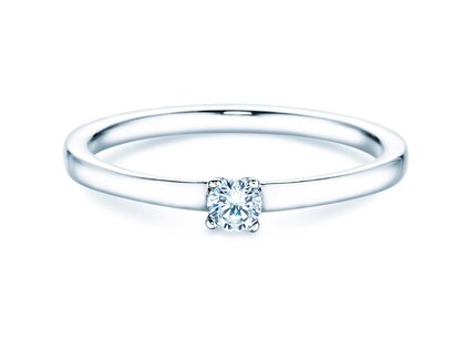 Anello di Fidanzamento Modern Petite in oro bianco
