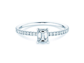 Anello di Fidanzamento Elaine in 14K oro bianco con diamanti 0,86ct G/VS