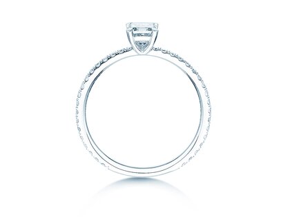 Anello di Fidanzamento Elaine in 14K oro bianco con diamanti 0,86ct G/VS