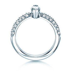 Anello di Fidanzamento Louis in 18K oro bianco con diamanti 1,12ct G/SI