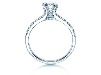 Anello di Fidanzamento Dynasty in 18K oro bianco con diamanti 1,27ct G/SI