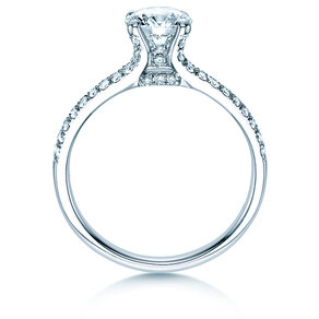 Anello di Fidanzamento Dynasty in 18K oro bianco con diamanti 1,27ct G/SI