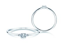 Anello di Fidanzamento Vivid Petite Diamond in 18K oro bianco con diamanti 0,10ct G/SI