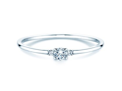 Anello di Fidanzamento Vivid Petite Diamond in 14K oro bianco con diamanti 0,10ct G/SI