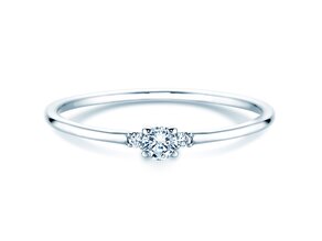 Anello di Fidanzamento Vivid Petite Diamond in 14K oro bianco con diamanti 0,10ct G/SI