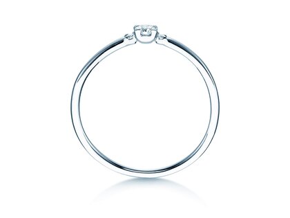 Anello di Fidanzamento Vivid Petite Diamond in 14K oro bianco con diamanti 0,10ct G/SI