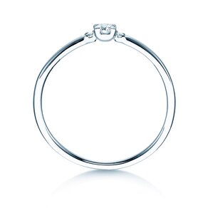 Anello di Fidanzamento Vivid Petite Diamond in 14K oro bianco con diamanti 0,10ct G/SI