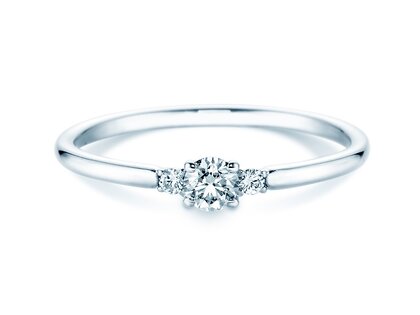 Anello di Fidanzamento Vivid Petite Diamond in 14K oro bianco con diamanti 0,20ct G/SI