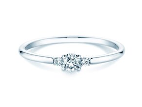 Anello di Fidanzamento Vivid Petite Diamond in 14K oro bianco con diamanti 0,20ct G/SI