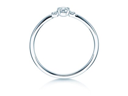 Anello di Fidanzamento Vivid Petite Diamond in 14K oro bianco con diamanti 0,20ct G/SI