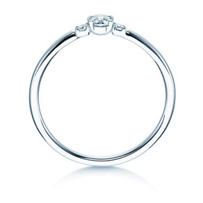 Anello di Fidanzamento Vivid Petite Diamond in 14K oro bianco con diamanti 0,20ct G/SI