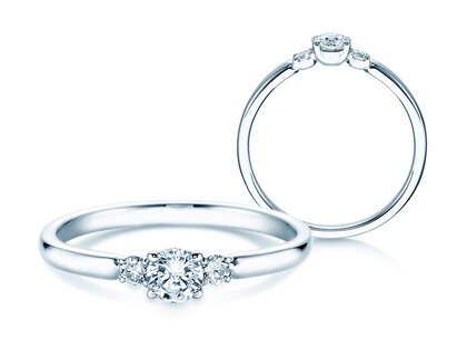 Anello di Fidanzamento Vivid Petite Diamond in platino 950/- con diamanti 0,30ct G/SI