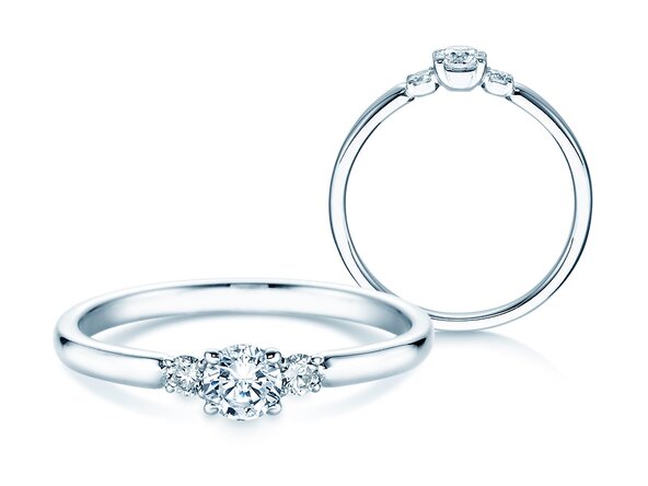 Anello di Fidanzamento Vivid Petite Diamond in platino 950/- con diamanti 0,30ct G/SI