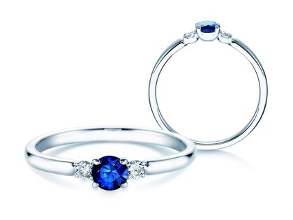 Anello di Fidanzamento Vivid Petite in oro bianco
