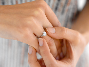 Anello di Fidanzamento Classic 6 in platino 950/- con diamante da laboratorio 0,50ct E/VS