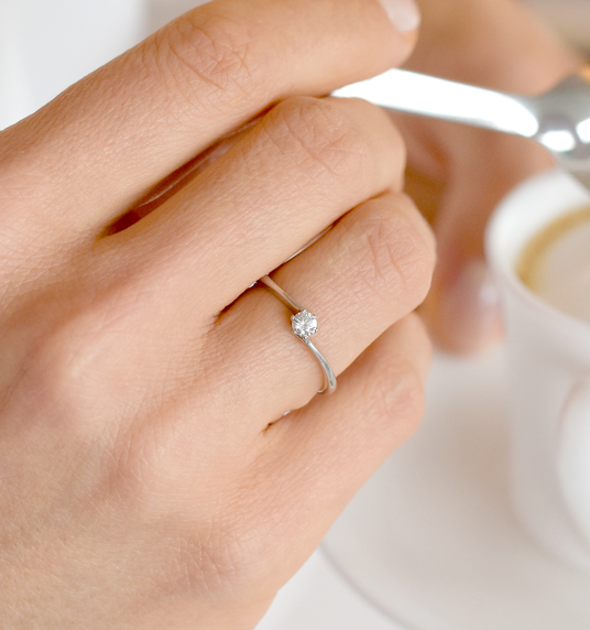 Anello di Fidanzamento Devotion in argento 925/-
