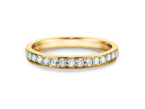Anello di Fidanzamento Alliance-/Eternityring in 14K oro giallo con diamanti 0,30ct G/SI