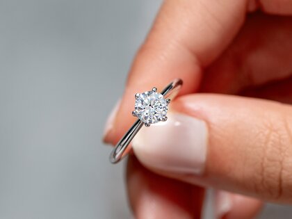 Anello di Fidanzamento Heaven 6 in 9K oro bianco con diamante 0,75ct G/SI