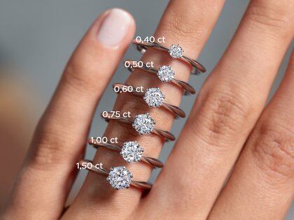 Anello di Fidanzamento The One in argento 925/- con diamante 0,15ct G/IF