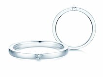 Anello di Fidanzamento Infinity in argento 925/- con diamante 0,10ct G/SI
