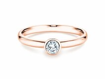 Anello di Fidanzamento Eternal in 18K oro rosa con diamante 0,05ct G/SI