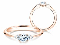 Anello di Fidanzamento Glory in 18K oro rosa con diamanti 0,43ct G/SI