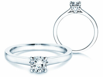 Anello di Fidanzamento Romance in 14K oro bianco con diamante 0,50ct G/SI