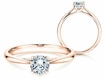 Anello di Fidanzamento Delight in 14K oro rosa con diamante 0,50ct