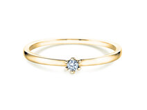 Anello di Fidanzamento Classic Petite in 14K oro giallo con diamante 0,07ct G/SI