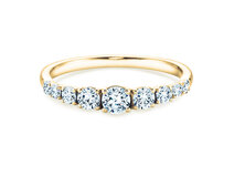 Anello di Fidanzamento 9 Diamonds in 14K oro giallo con diamanti 0,61ct G/SI