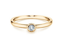 Anello di Fidanzamento Eternal in 14K oro giallo con diamante 0,10ct G/SI